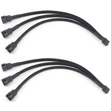 2-Way PC Fan Splitter, 12 Inch PWM Cable for 3/4 Pin Cooling Fans picture