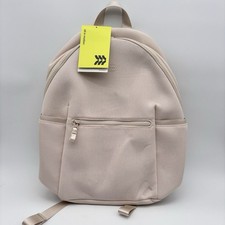 All In Motion Backpack Beige Mesh Laptop Water Bottle Pockets NWT 17