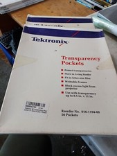 Vintage Lot 3 NIB Tektronix Transparency Pockets 50 Pockets/Box Letter Size picture