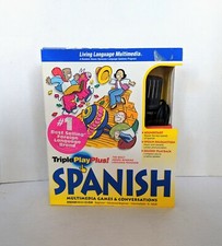 TRIPLE PLAY PLUS SPANISH LIVING LANGUAGE SERIES SPANISH LEARNING SYSTEM COMPLETE picture