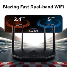 SPEEDEFY HIGH SPEED PRO WIFI ROUTER  DUAL BAND AC2100 WIRELESS ROUTER -  BLACK picture