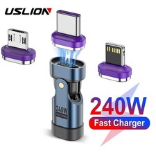 Uslion 240w Magnetic Usb-c Adapter 180° Rotation Fast Charging Type-c Converter¢ picture
