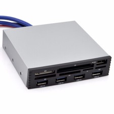 USB 3.0 3.5 Internal Card Reader With HUB Micro SD SDHC MMS XD M2 CF Black picture