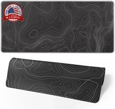 Topographic Contour Extended Big Mouse Pad Large,Gaming Mouse Pad Desk Pad,31.5× picture