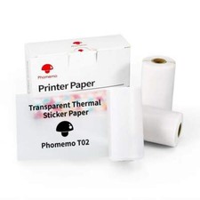 Transparent Self-Adhesive Long-Lasting Thermal Sticker Paper for Phomemo T02 M02 picture