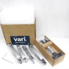 Vari Dual Monitor Arm 360 Gray VESA Desk Mount 48003 Fits 2 Screens Up To 24