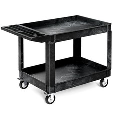 Utility Cart on Wheels 45 x 25 Inch Swivel Casters 2 Brake Black YITAHOME rotors picture
