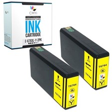CMYi 2-Pack Compatible T676XL Yellow Ink for Epson WorkForce Pro WF-4090 WF-4520 picture