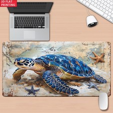 1pc Parzand Sea Turtle Large XXL Desk Pad & Mouse - Non-Slip Rubber Base Suita picture