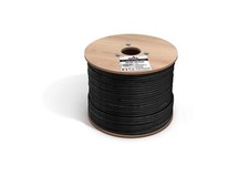 fast Cat. Cat5e Outdoor, 500ft, Waterproof Direct Burial Rated CMX, Black 24A... picture