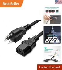 Versatile 20ft 3-Prong AC Power Cord - Reliable Replacement for Electronics picture