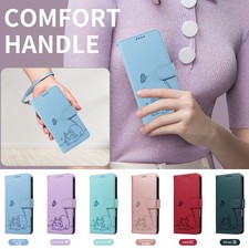 Cat Butterfly Wallet Cover Case For Xiaomi Redmi A5 Note 15 13 14 Pro POCO X7 X8 picture