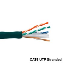 Kentek Green 1000ft Cat6 UTP Stranded Ethernet Bulk Cable 24AWG 550MHz Gigabit picture