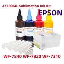 400ML Premium Sublimation Refillable Ink Cartridge kit WF7840 WF7820 WF7310 812 picture