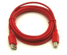USB 2.0 Cable Red A to B 10FT Fire Engine Red USB picture