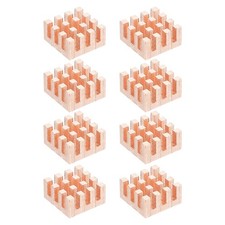 8 Pcs Copper Heatsink 12x12x6mm, Heat Sink Cooler Radiator for Raspberry Pi picture