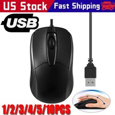 USB 2.0 Optical Wired Scroll Wheel Mouse PC Laptop Notebook Desktop Black Lot picture