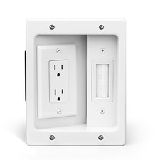 Wall Cable Concealer Management Kit Recessed Outlet TV Connection No Wire picture
