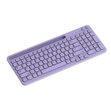 North Full Size Wireless Keyboard with Built-in Phone/Tablet Stand - Lavender picture