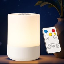 Touch Bedside Lamp, Portable Night Light, 3-Color Dimmable A-Light-Touch&Remote picture