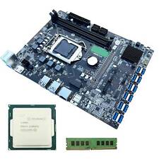 Mining Motherboard Kit w/CPU B250C BTC 12x USB3.0 to PCI-E 16X Pro LGA1151 DDR4  picture