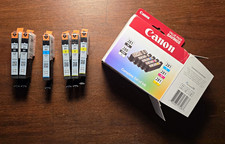 Canon 281 Ink Cartridges Black Cyan Yellow New Sealed Open Box 6 Total Bundle picture