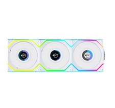 Lian Li UNI FAN SL Wireless LCD 120 Reverse  3 pcs Fan White With Controller picture
