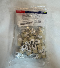 Leviton Extreme 6+ QuickPort Connector, CAT 6, 25-Pack, 61110-BI6, Ivory picture