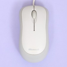 Genuine Microsoft Basic Optical Computer Mouse v2.0 USB / PS2 Compatible [White] picture