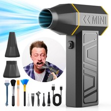 Portable Compressed Air Duster Clean Mini Blower 180000RPM 3 Speed Gear Wireless picture
