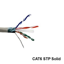 Kentek Gray 1000ft CAT6 STP Solid Bulk Cord 24AWG 550MHz Copper Pure Copper RJ45 picture