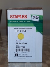 Staples 410A Toner Cartridge Yellow Standard Yield Replacement picture
