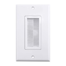 Construct Pro Brush Wall Plate Cable Management Pass-Through Device (White) picture