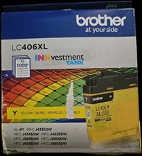 Genuine Brother LC406XL Yellow Inkvestment Tank Ink Cartridge High Yield  OEM  picture