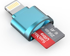 Lightning to Micro SD Card Reader for iPhone iPad, MFi Certified iOS 13+ picture