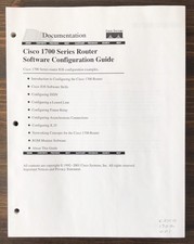 Cisco Systems - Cisco 1700 Series Router Software Configuration Guide (2001) picture