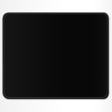 Black Mouse Pad, 12 X 10 Inch Square Mousepad, 3Mm Thick Rubber Mouse picture