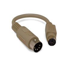 Keyboard Adapter PS2 to AT Mini DIN 6 Female to DIN 5 - Beige picture