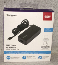 Targus 65W USB-C Laptop Charger 5.9 ft. in Black New In Box Model #APA-107 picture