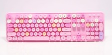 Links9+ Colorful Wireless Keyboard and Mouse Combo Pink Multicolor PC Desktop picture