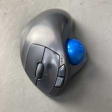 Logitech Logi M570 Wireless Trackball Mouse & Paired Receiver Blue Ball picture