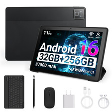 Android 16 Tablet 11 inch 32GB+256GB+1TB Expand Octa-core 7800mAh WIFI BT LCD picture