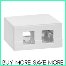 2 Port Keystone Jack Surface Mount Box Dual Hole Wall Box for Cat5e Cat6 RJ45 picture