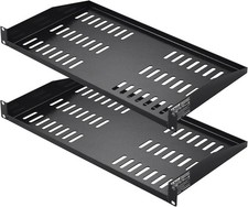 VEVOR 2PCS 1U Server Rack Shelf, Universal Vented Rack Mount Cantilever Tray for picture