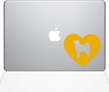 The Decal Guru 58-8106 Heart Akita MacBook Decal Vinyl Sticker 15