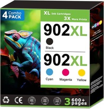 HIRMOD Compatible 902XL Ink Combo 4-Pack for HP OfficeJet Pro 6968 6978 Chip V19 picture
