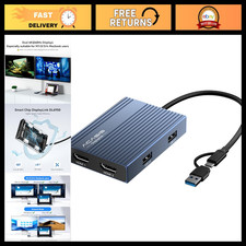 USB C to Dual HDMI Adapter, DisplayLink for Mac & Windows - 4K Support, Multi-Mo picture
