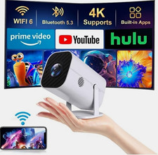 YGSKK Portable LED Projector 1080p Native 4K Max BT HDMI USB Built-in Apps picture