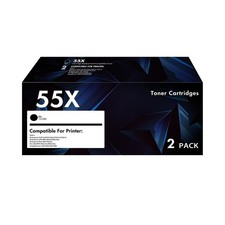 CE255X 55X P3015 Toner Cartridge Black 2 Pack Compatible Replacement for HP 5... picture