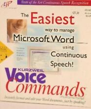 Kurzweil Voice Commands PC CD MS Word speech recognition text tables tasks tools picture